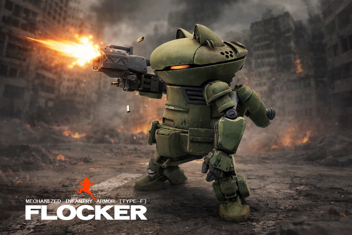 ■MIA TYPE-F「フロッカー」

近未来、日本。
ドローン戦争の最前線で運用される
機械化歩兵装甲。

パイロットは戦う兵士ではなく
戦場ハッカー。

旧式OS「T.A.D.P.O.L.E.」を搭載した
一機のフロッカーと新人パイロット
黒瀬ハルの記録。

▼販売リンクはプロフィール

#フロッカー
#オリジナルメカ