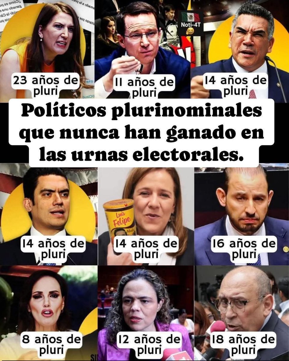 Y esto es sólo una muestrecita de los vividores de nuestros impuestos...

Por eso BASTA DE PLURIS 

#ReformaElectoral Va

#FueraPluris zánganos