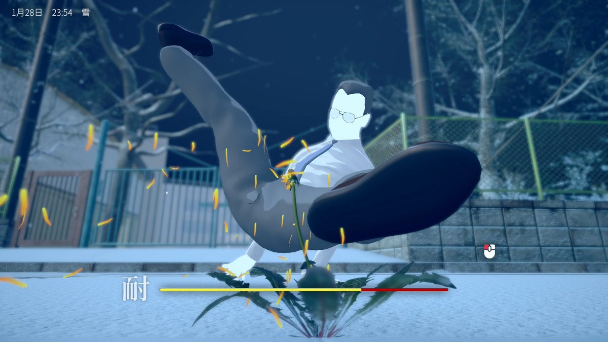 アスファルトに咲くど根性タンポポは日々耐える。 『タンポポは耐える