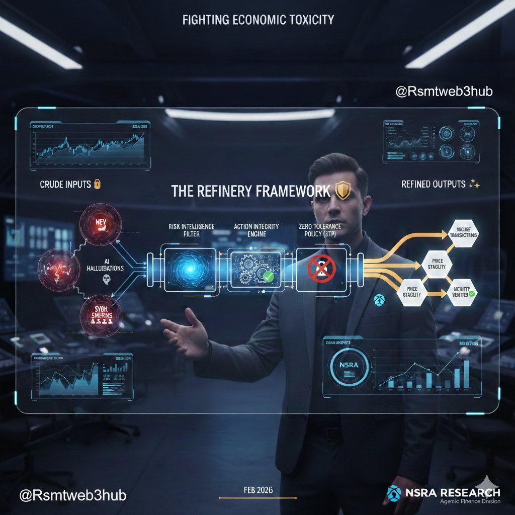RSmtweb3Hub's tweet image. DeFi is currently a "Crude" economy. We are all paying an Unfair Tax. ⛽️📉

Body: As an NSRA Researcher, I’ve spent the last few months analyzing the shift toward Agentic Finance. The data is clear:

#DeFi #ZTP #RiskIntelligence #AgenticFinance