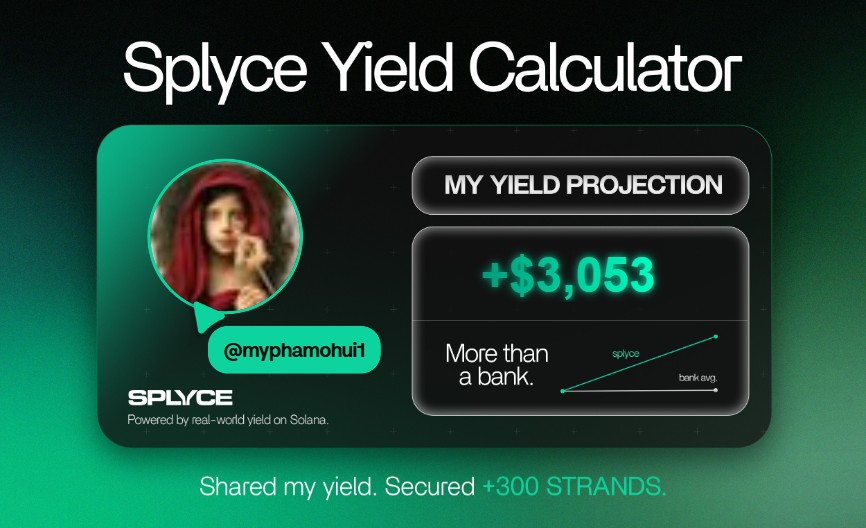 Just tested the real-world yield calculator from <a href="/SplyceFi/">Splyce Finance</a>.

My numbers came out +2,928.23% higher than leaving it in a bank.

Check yours: solana.splyce.finance/calculator?ref…