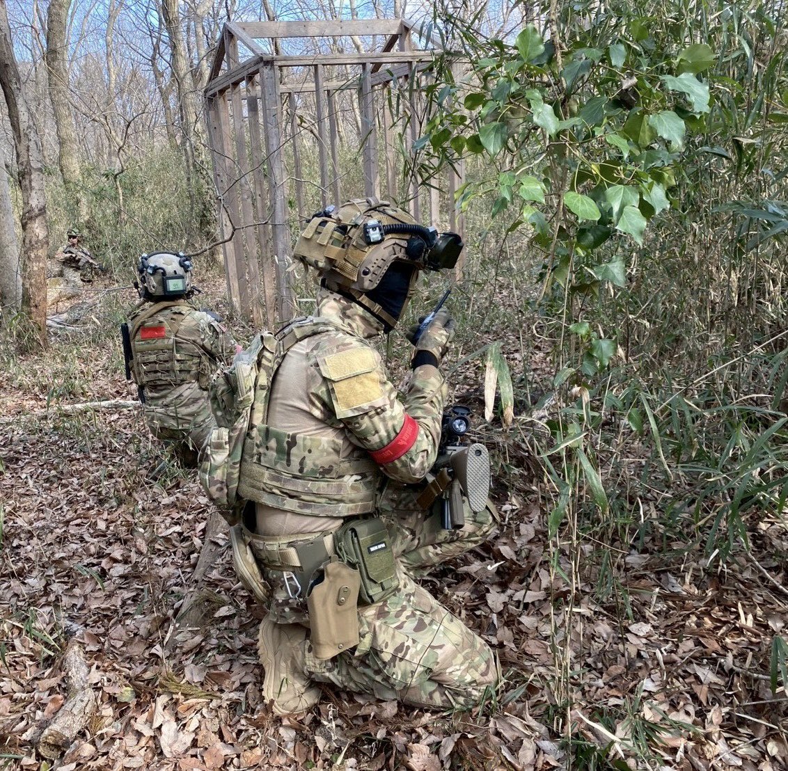 material_team's tweet photo. 2/22
ビレッジ1さんにて小部隊戦闘錬成会に参加しました!
メンバーとRed Team 第1小隊として奮闘 & 楽しめてとても面白かったです!
森林での対アンブッシュ、進軍方法を教えて欲しいぃぃぃ!ってなりましたw
#FCAP https://t.co/BL6bGUSaxo