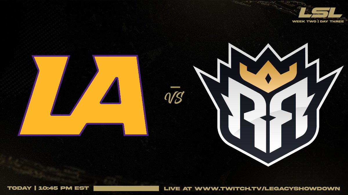 LEGACY II Qualifiers #LSL

<a href="/LARumbleLSL/">LA Rumble</a> 🆚 <a href="/RALReign/">Raleigh Reign</a> 

🎙️: <a href="/Tanner_Branam/">Charlie “Tantrumz” Branam</a> &amp; <a href="/smitty2447/">Ryan Smith - LVI Smitty2447</a> 
📺: twitch.tv/LegacyShowdown 

#LeaveALegacy #LSL