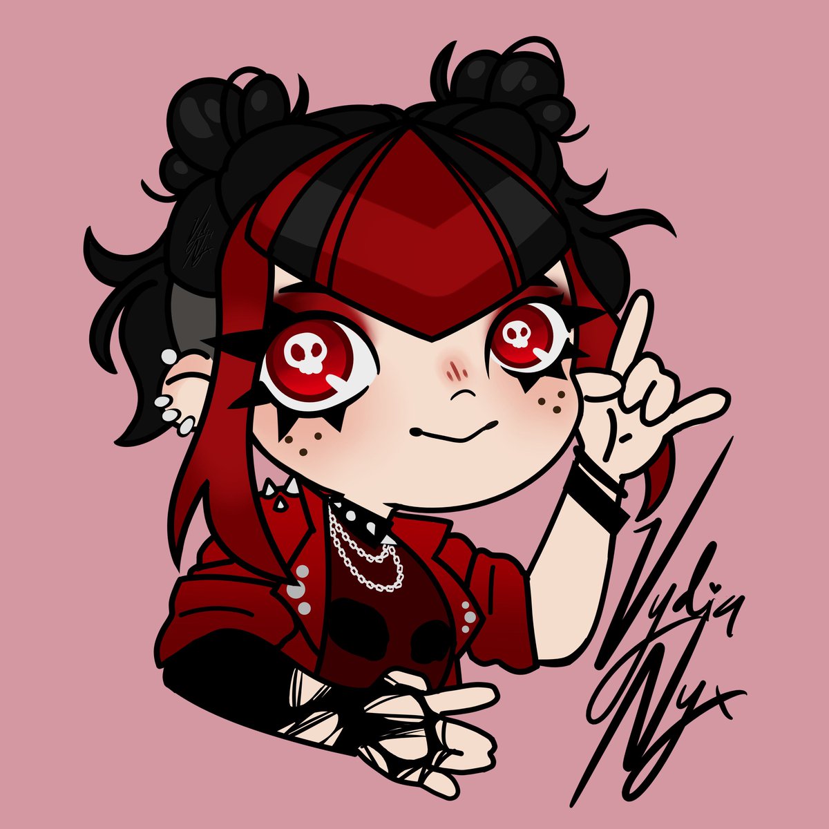 VydiaNyx's tweet photo. My new little pfp 💀 https://t.co/7csSbDsAwf