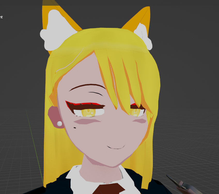 DProgrammer_'s tweet photo. update! Rig + weight paint complete! We also have ALL 52 blendshapes + common vrm phonemes (A,E,I,O,U) and expressions too!
Poly count seems a bit too high, i'll optimize it before exporting, but first polishing rough edges.
she's so smug, she thinks she's so smart 💢💢 https://t.co/UWZ43dnew3