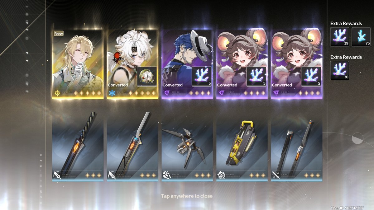 jools_rafael's tweet photo. My luck has been going crazy lately on these gacha games.

I got Luuk along with a standard character, now my next one is guaranteed 😇 https://t.co/XgMXvLN7Ez
