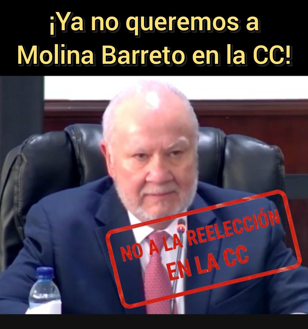 Ya no queremos que Molina Barreto siga en la <a href="/CC_Guatemala/">CC Guatemala</a> 

Sus resoluciones solo benefician a los corruptos como él 

También hay que sacar a sus familiares de las embajadas <a href="/GuatemalaGob/">Gobierno de Guatemala 🇬🇹</a>