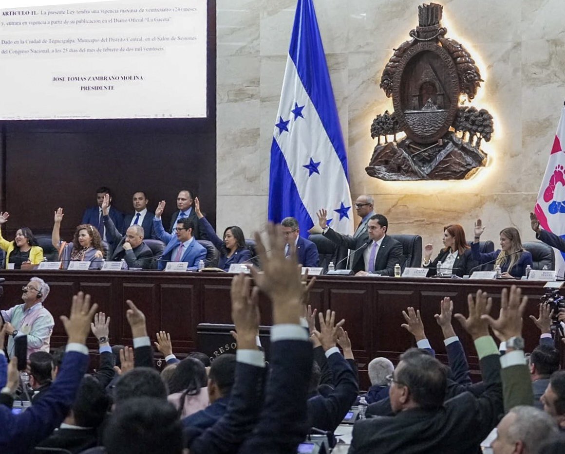 🏛️ CONVOCATORIA A SESIÓN DE PLENO

El Presidente del Congreso Nacional Tomás Zambrano, convoca a diputados y diputadas de las diferentes bancadas a Sesión Ordinaria de Pleno.

🗓️ Fecha: Jueves 26 de febrero de 2026

⏱️ Hora: 11:30 AM

Tegucigalpa, 25 de febrero de 2026