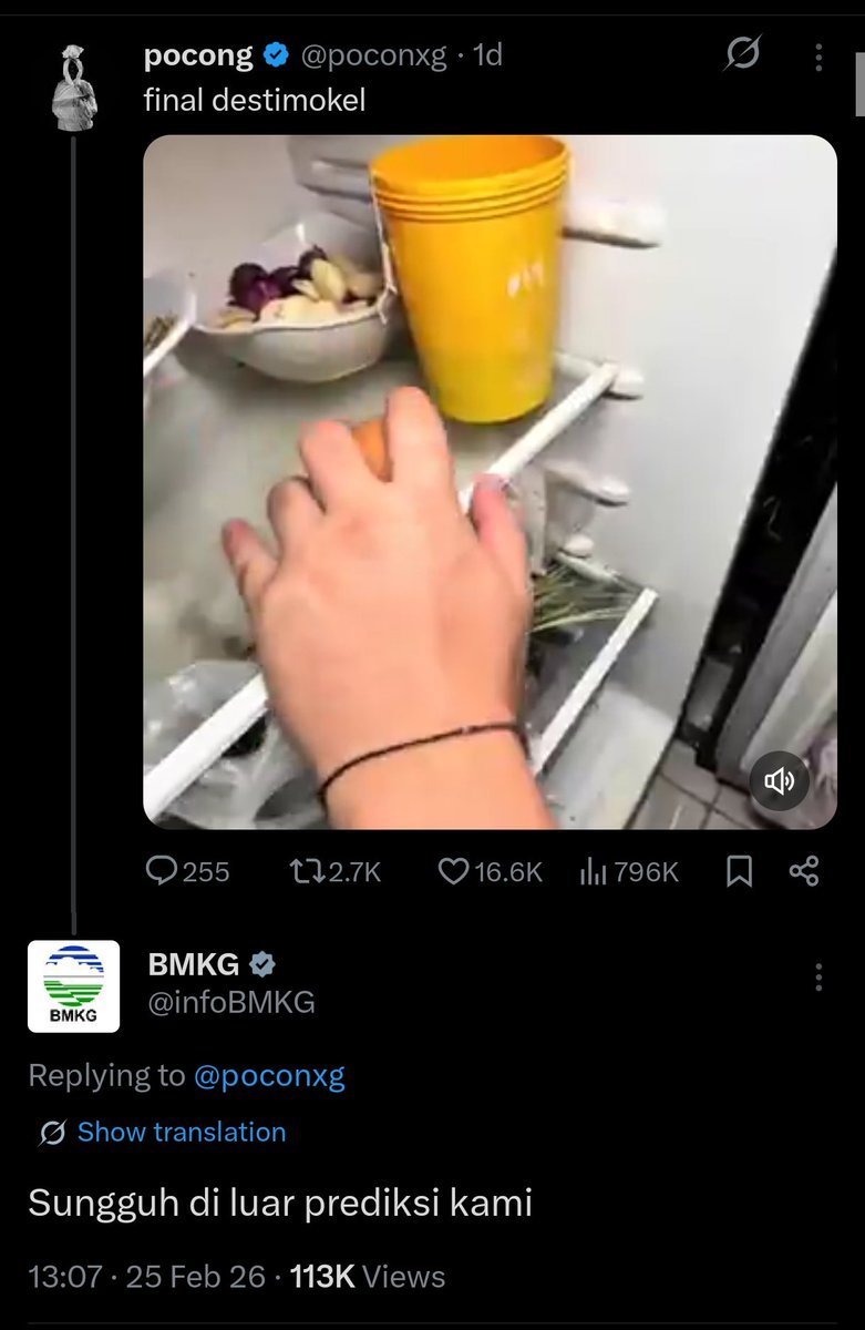 Sampe di komen BMKG 😭😭😭🤣👍🏻