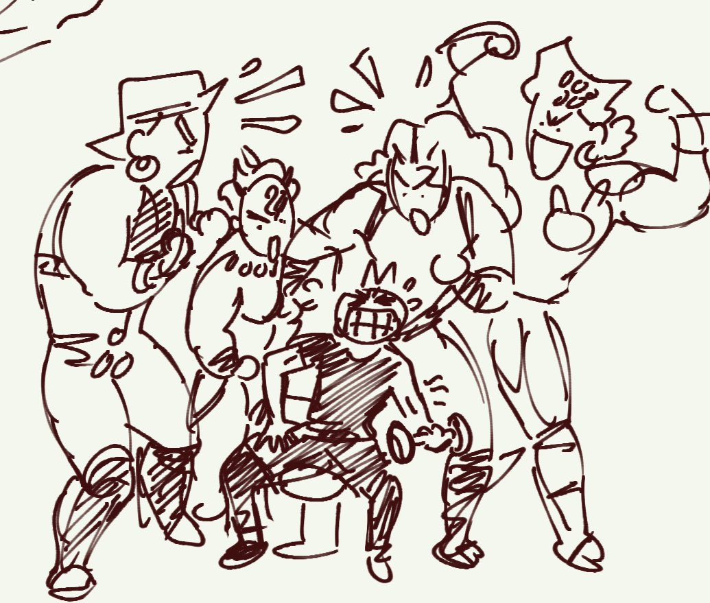 Started going to the gym for the first time ever, the pillar men will cheer me on