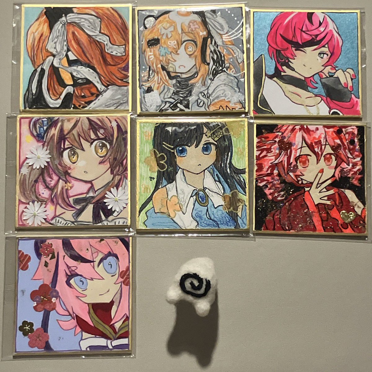 色紙の写真いただけました(ありがたい) 豆色紙のみです やってみたかっ