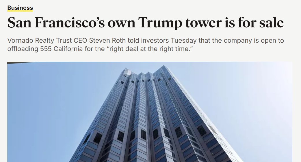 PippengerHarlo's tweet photo. the trump-owned tower, 555 California street, is just one of the many billionaire-owned skyscrapers @DanielLurie and @bilalmahmood are proposing to give massive tax breaks to at the expense of affordable housing funding https://t.co/ZOTwf6mfZl