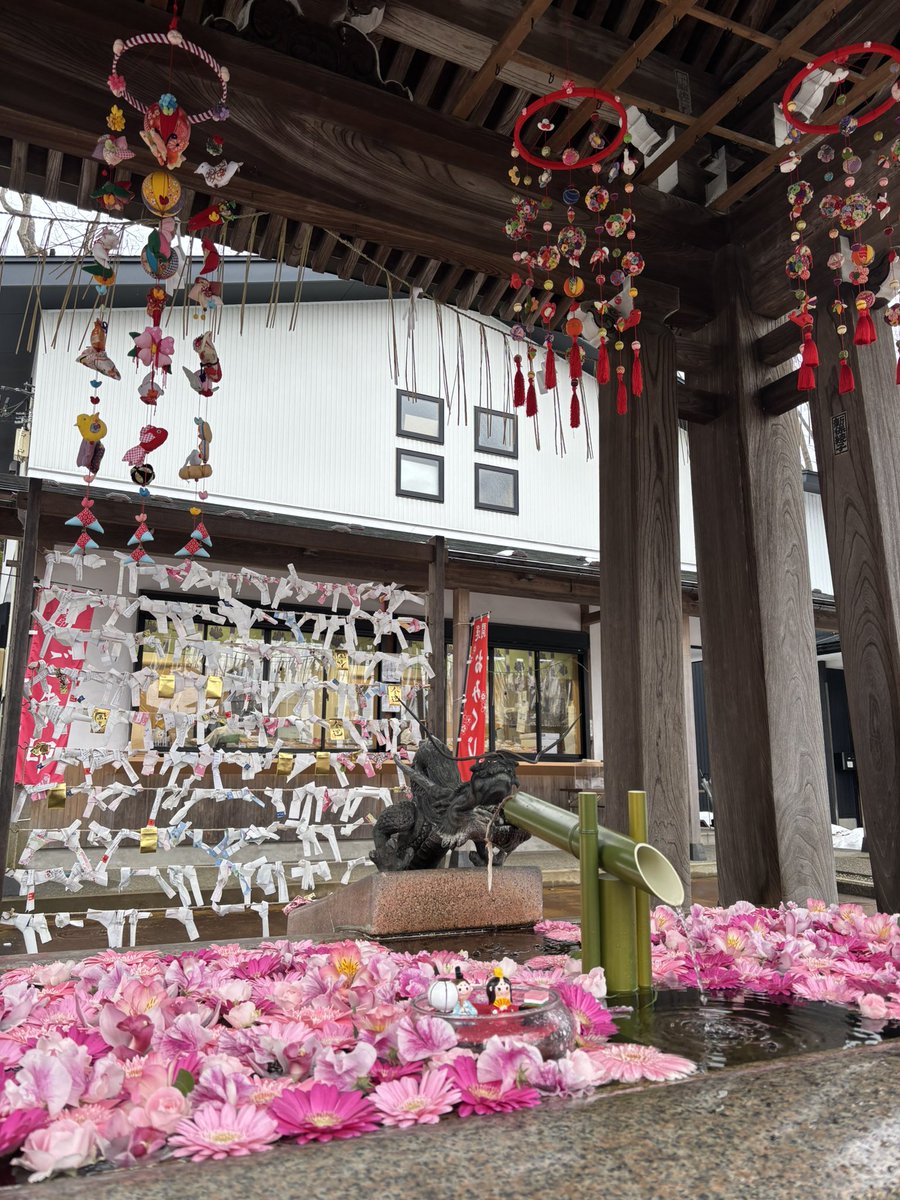 ArkReiko's tweet photo. 金峯神社⛩️花手水に釣雛飾りも増えました☺️ https://t.co/8SSjtvEjUG