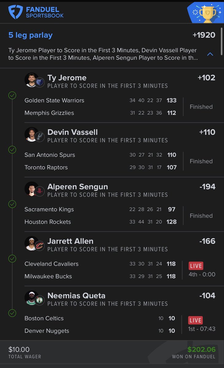 OGLeoWilson's tweet image. I’ve been on a crazy run all thanks to @JoeyWalkerPicks first basket sheets! You the 🐐 coming with these at the right time 🙌🏽✅✅✅✅✅✅🔥🔥🔥🔥