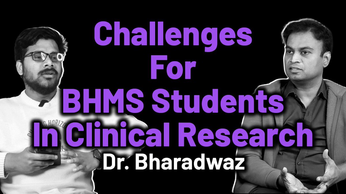 HealtAuthentic's tweet photo. Challenges For BHMS Students In Clincal Research | Homeopathy Career Dr. Bharadwaz | Dr. Manidrupath

#BHMSStudents #ClinicalResearchChallenges #BHMSCareer #ClinicalTrials #healthcarecareers

#HealthAuthentic #DrBharadwaz

https://t.co/kuCmR5jjma https://t.co/hIBihsyK7u