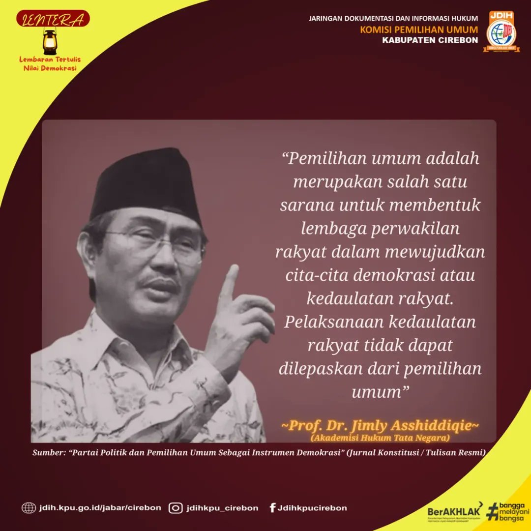 jdihkpukabcire2's tweet image. #LENTERA – Lembaran Tertulis Nilai Demokrasi  Pemilihan umum bukan sekadar rutinitas politik—ia adalah denyut dari  kedaulatan rakyat itu sendiri. instagram.com/p/DR4AbuFEe-M/…