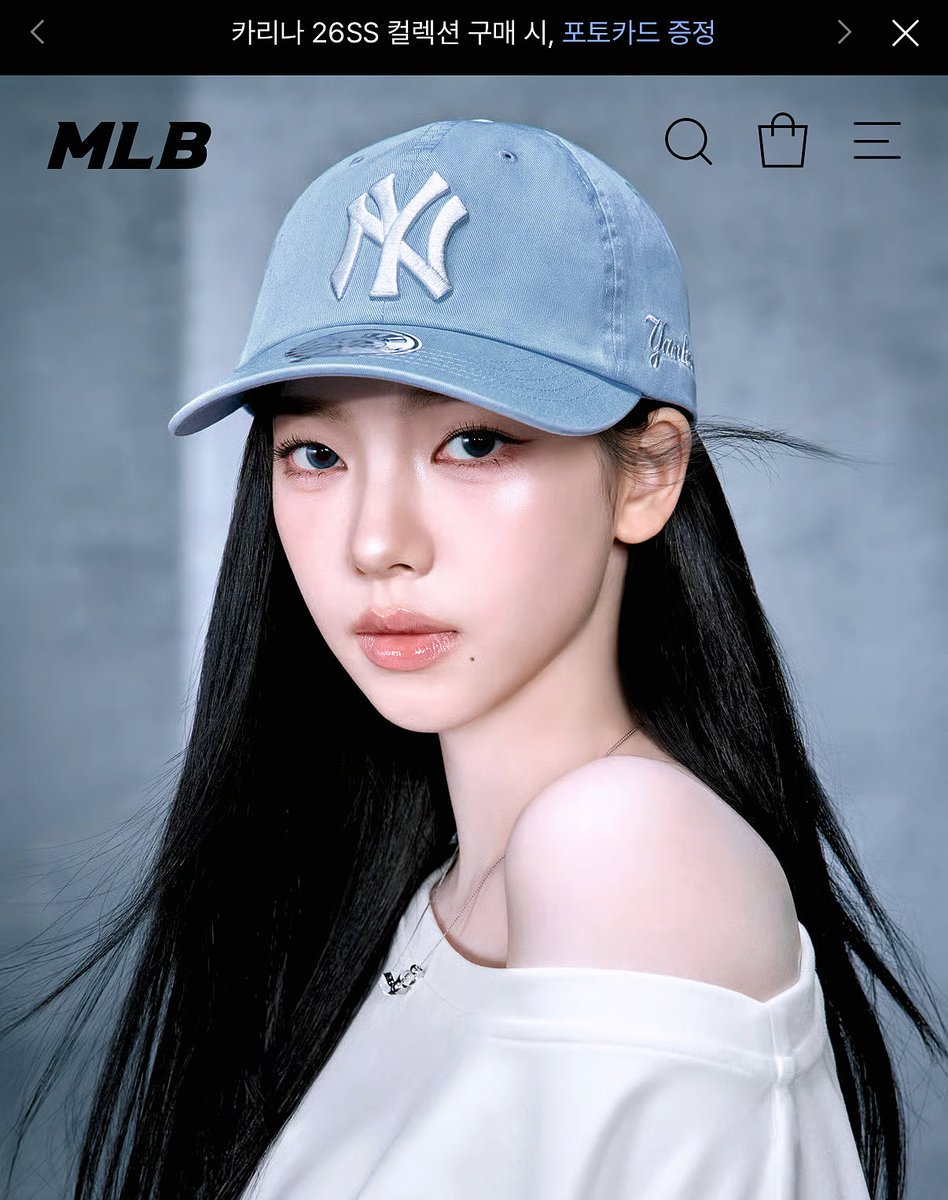 MLB × aespaカリナのコラボキャップかわい♥︎