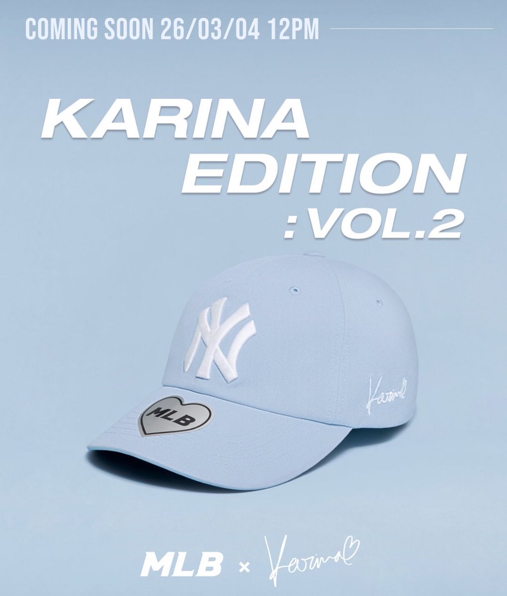 MLB × aespaカリナのコラボキャップかわい♥︎