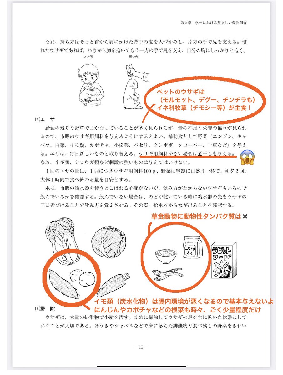 heyabosh's tweet photo. #文科省 の「学習指導要領」に小学1、2年の生活科で「生き物への親しみ」を育むために動物飼育をするように規定されていますが
文科省が公表している『学校における望ましい動物飼育のあり方』が現在の小動物飼育常識から見るととんでもない内容です
#動物飼育
#学校うさぎ https://t.co/3WYN0MFzMI