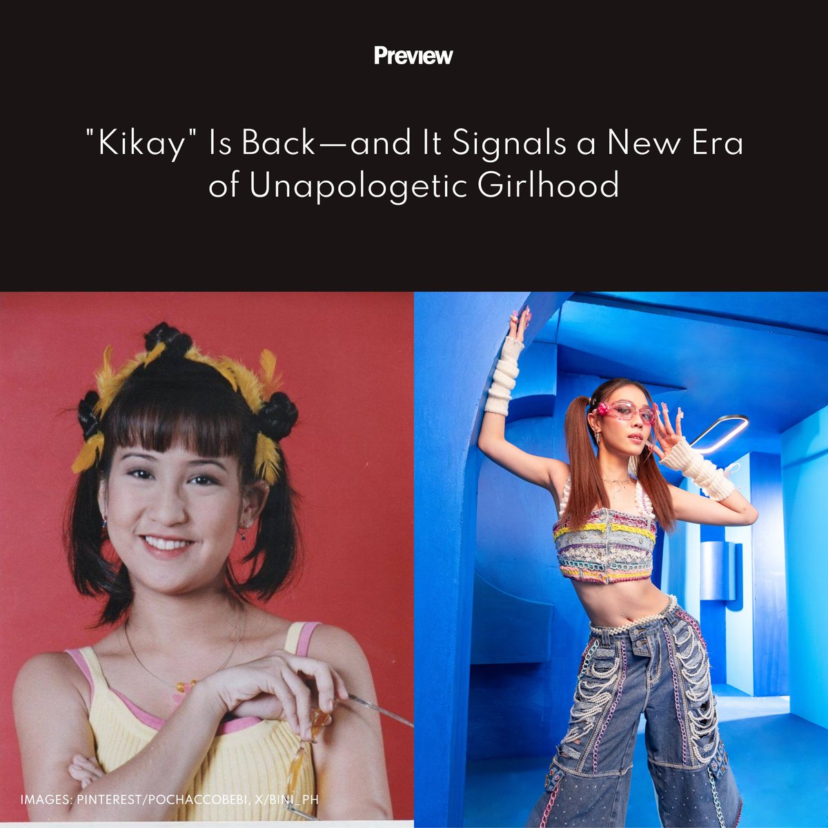 previewph's tweet photo. This #PreviewThinkpiece defines #kikay energy through the lens of Philippine pop culture—from #JolinaMagdangal and #BINI, to today’s TikTok generation. Read it in full here: https://t.co/UjWcgGWLB4 https://t.co/LWFd9BqqTy