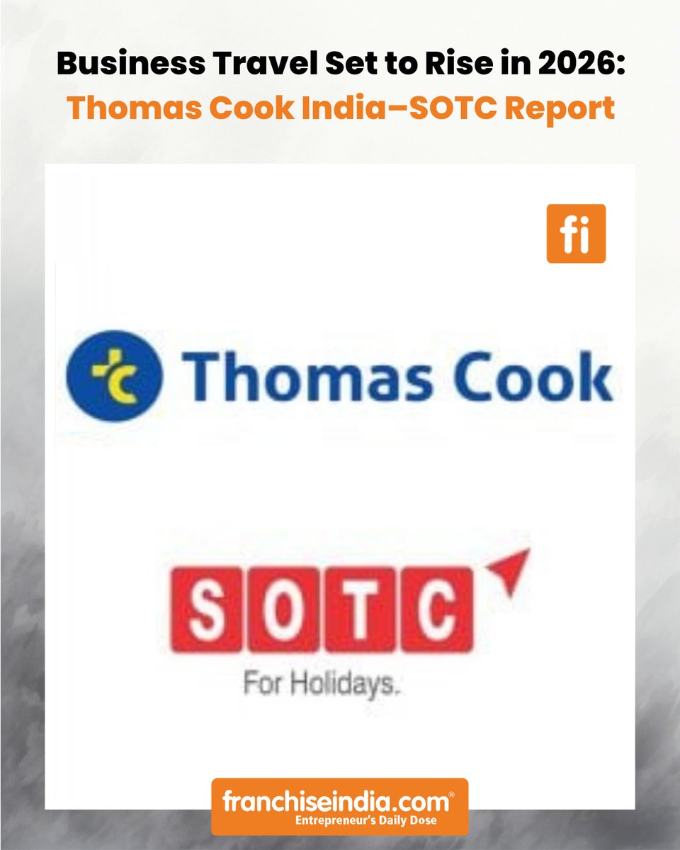 FranchiseIndia's tweet image. Thomas Cook India Limited &amp;amp; SOTC Travel Ltd. report 65% of corporates expect higher business travel, with rising B-leisure and tech adoption.

Read more: shorturl.at/i0HGR

#BusinessTravel #CorporateTravel #BLisure #TravelTech