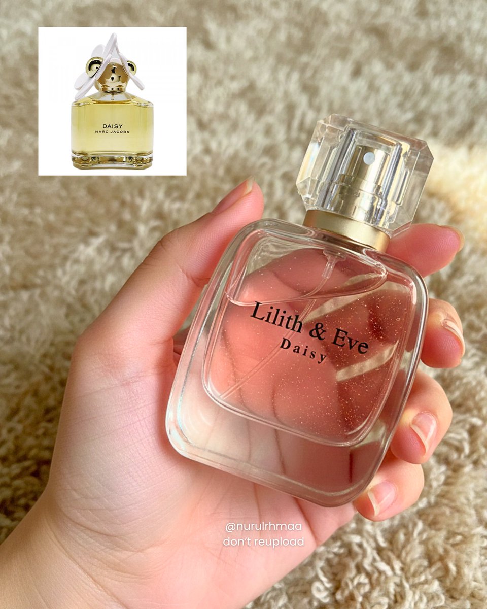nurulrhmaa's tweet photo. AKHIRNYA NEMUIN 😭💖
Parfum lokal yang bikin orang kira pakai brand high-end.

1. Miss Dior → Saff&amp;Co. LOUI
2. Marc Jacobs Daisy → Lilith &amp; Eve Daisy
3. Coco Chanel → Vanilla Clouds Mykonos
4. Gucci Bloom → Hint Noble
5. Replica → Alchemist Pink Laundry https://t.co/VJPyvCm3vO