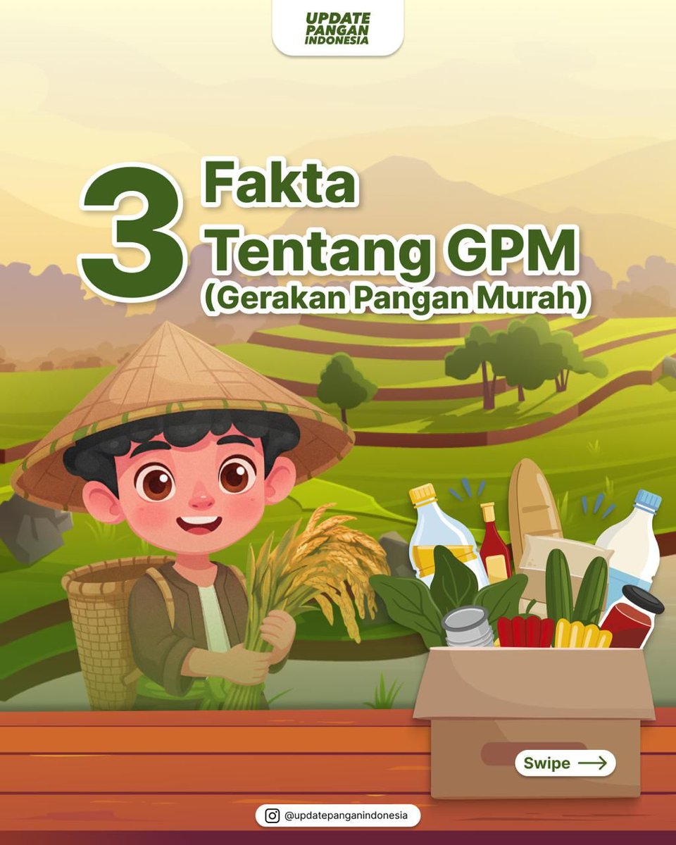BULOG_Mkw's tweet photo. GPM itu bukan cuman “pasar murah dadakan”, tapi strategi yang di buat agar harga pangan tetap stabil dan stok nggak seret loh!

#SobatPanganIndonesia #UpdatePanganIndonesia #InfoPangan #GerakanPanganMurah https://t.co/ZhvsskF0TS