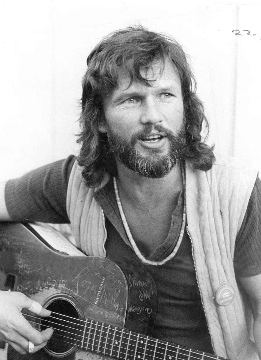 johnthompsoniv's tweet photo. If you ever think it’s too late to change course, look at Kris Kristofferson.

Quits a promising military career right on the cusp of 30. 

Moves to Nashville to pursue music.

Work as a janitor at Columbia Records in order to get close to the music business, and get his songs into the hands of artists and producers.

Grinds it out for a few years and then Johnny Cash records his song “Sunday Mornin’ Coming Down”. 

Becomes #1 on the charts.

And the rest is history.