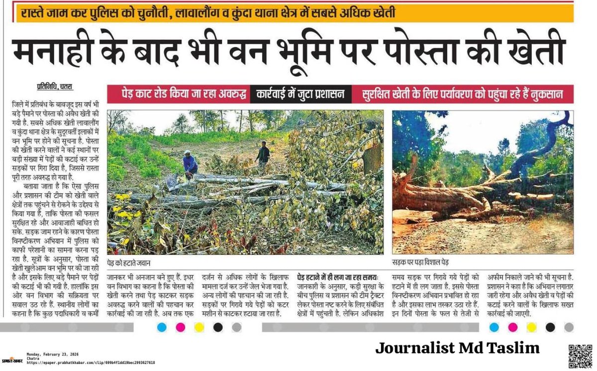 mdtaslim_'s tweet photo. देखिए चतरा जिले के लावालौंग व कुंदा थाना क्षेत्र में पोस्ता (अफीम) की खेती करने वालों का मनोबल... सुरक्षित पोस्ता की खेती के लिए पर्यावरण को पहुंचा रहे हैं नुकसान 
तेजी से पोस्ता के फल से निकल रहा है अफी�� 
@HemantSorenJMM @narcoticsbureau
@JharkhandPolice 
#journalisttaslim https://t.co/TfrTQo7eXh