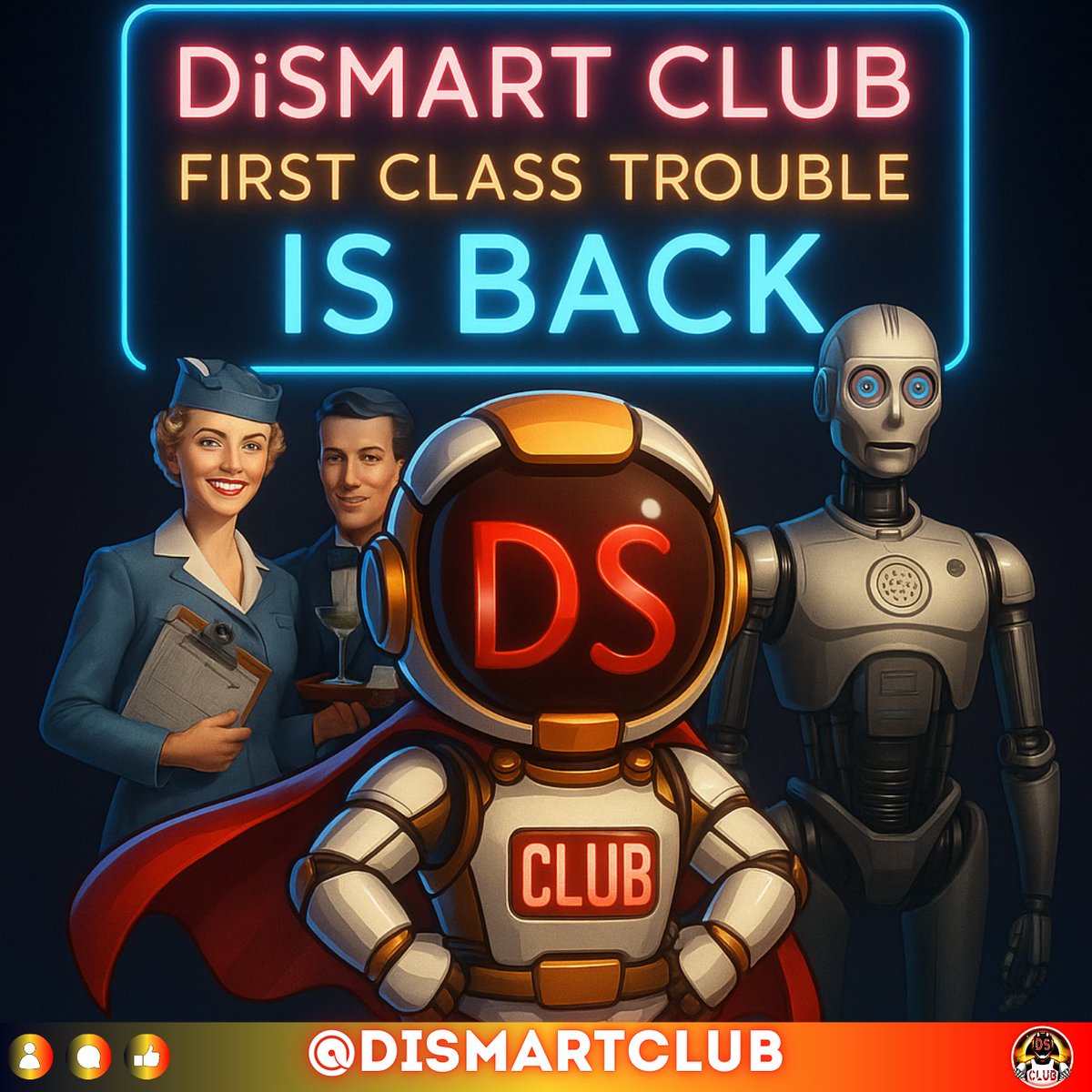 DiSmartCLUB's tweet photo. First Class Trouble is back 🚀
The legend returns! If you love social deduction and hunting Personoids, our Discord is the place to be.
Find teammates, jump into matches, and survive together 👀
Join the community https://t.co/b06PsjL7Dl💎

#FirstClassTrouble #FCT #game #Discord https://t.co/u0h9xFIf9T