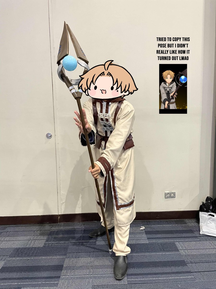 My Rudeus cosplay from last December! 

Didn't want to post this cause I didn't really like how I looked 😭