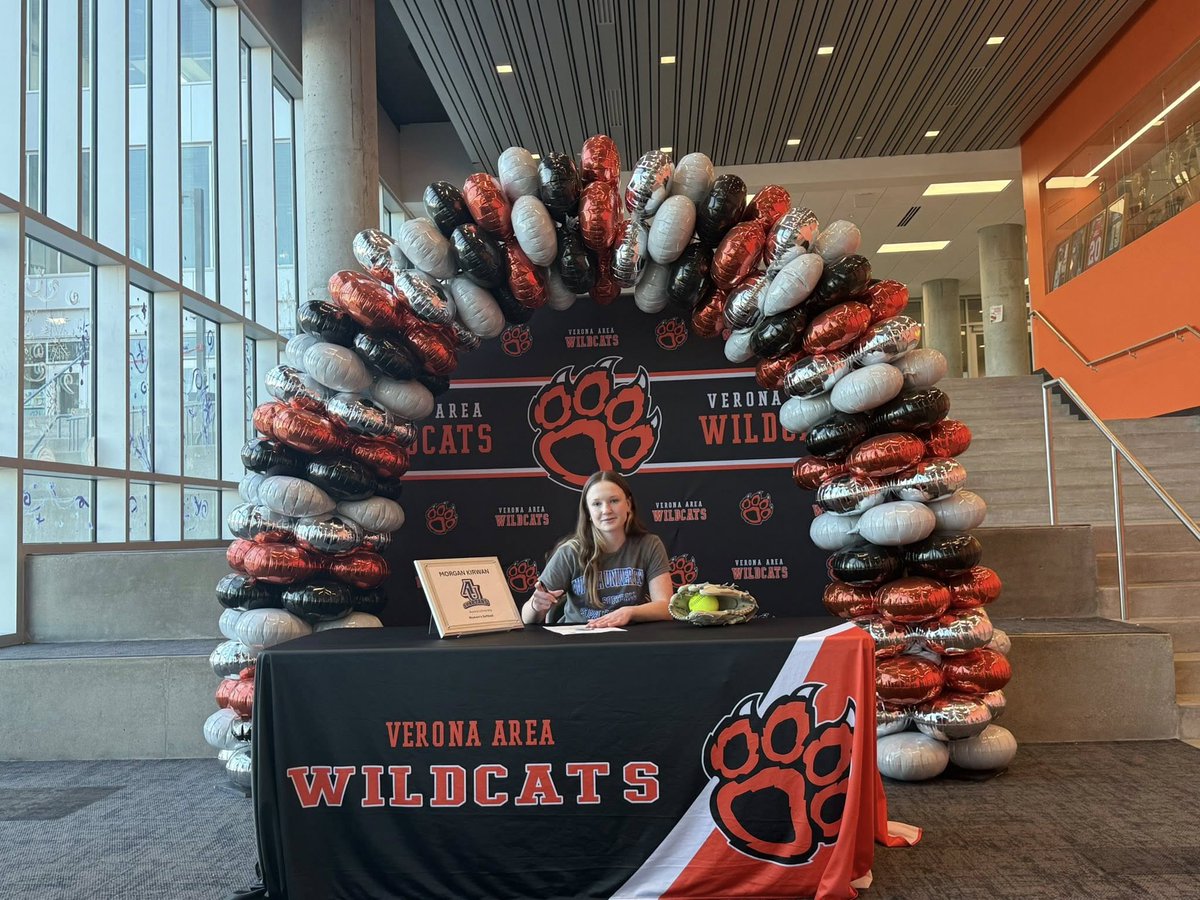 verona_softball's tweet photo. Today we celebrated an incredible milestone … Senior captain Morgan Kirwan has officially signed to continue her academic and athletic career at the next level at Aurora University!! 

Congratulations, Morgan!! 
Go Spartans!! 
Your Wildcat Family is Proud of You!!🧡🖤🥎 https://t.co/7KSRv4BxTk