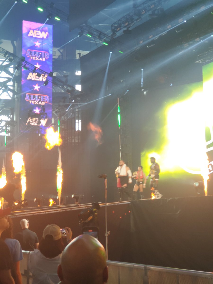 DrPopping's tweet photo. @gooperman_ Samoa Joe and the Young Bucks you say? Had some absolutely incredible seats at All In Texas. Got some good shots of them. https://t.co/7ilH6yD0OS