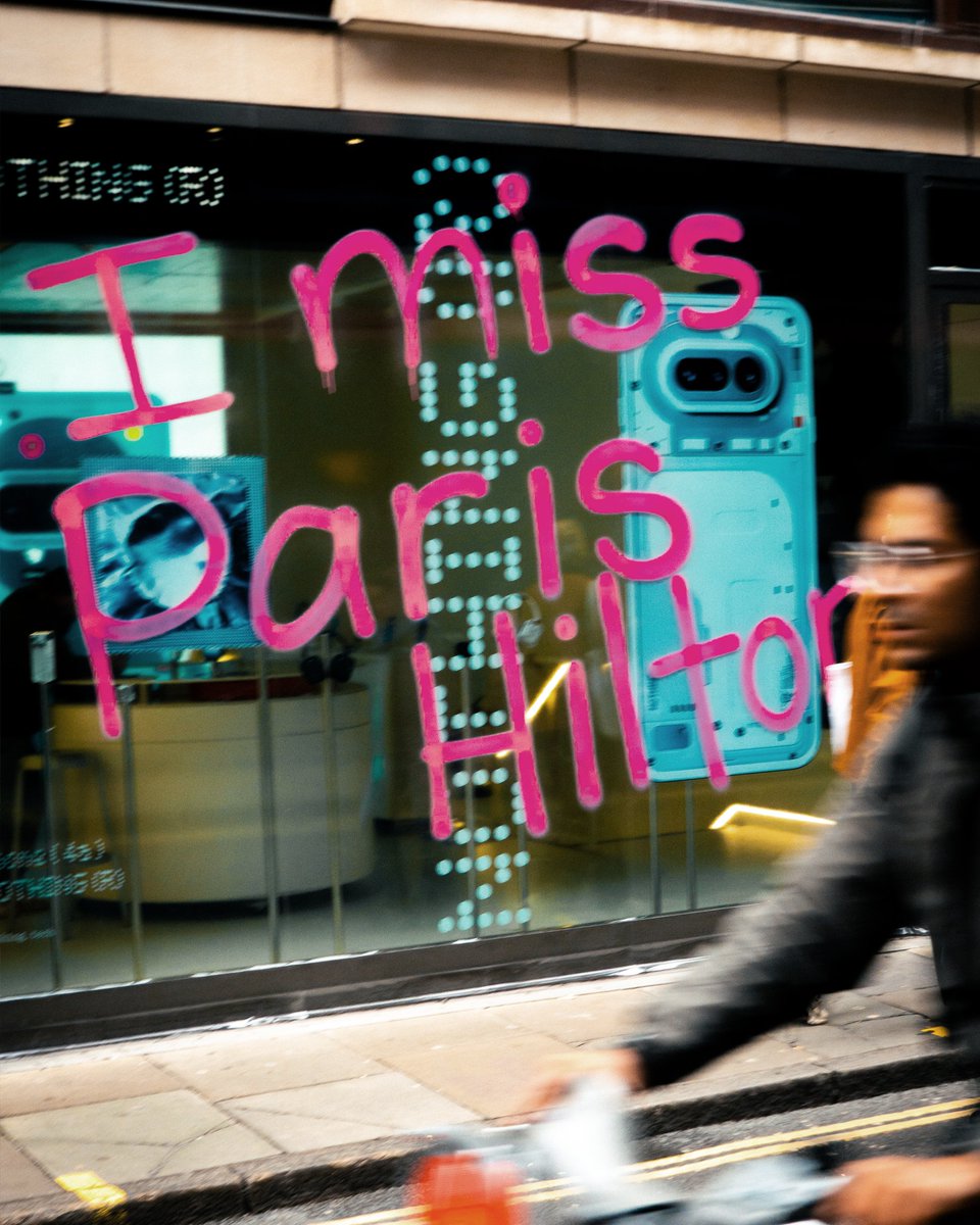 Those London posters?

This isn’t a product tease.
It looks like a marketing stunt for the next Nothing physical store.

Street phrases. Bold pink spray. Phones hidden in plain sight.

Nothing doesn’t open stores quietly.

New London store incoming?

#NothingStore #CarlPei