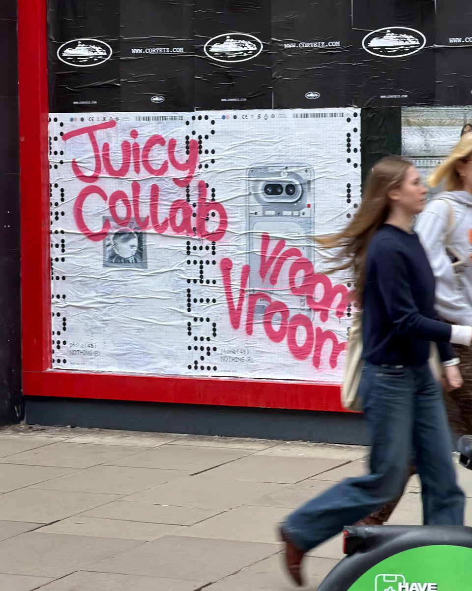 NothingNewsroom's tweet photo. Those London posters?

This isn’t a product tease.
It looks like a marketing stunt for the next Nothing physical store.

Street phrases. Bold pink spray. Phones hidden in plain sight.

Nothing doesn’t open stores quietly.

New London store incoming?

#NothingStore #CarlPei https://t.co/U0LdTrQ3BW