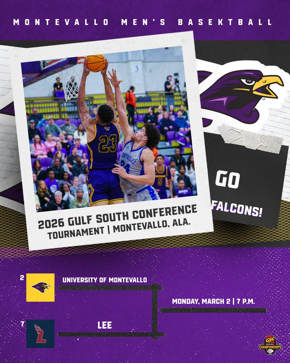 MontevalloMBB's tweet photo. CLINCHED 🔒

After a win over UWF, Montevallo clinches the No. 2 seed in the @GulfSouth Tournament 😤

#TogetherWeRise https://t.co/VaYQgnfcpY