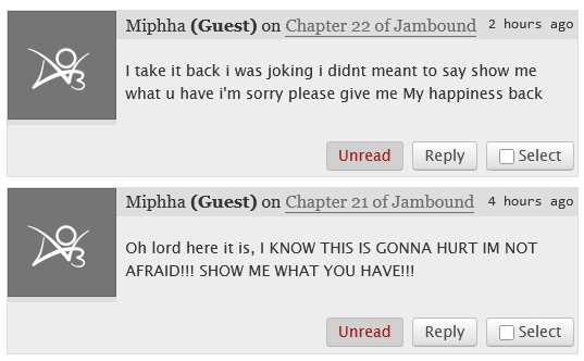 Sometimes I check in on how the comments are doing