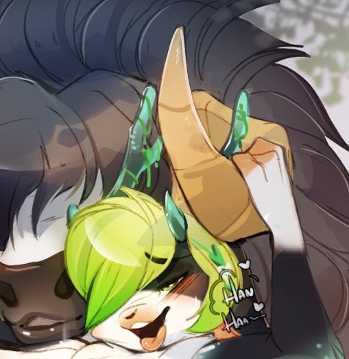 Nothing like some friendly support from a big moo boi, to lift the spirits.

Totally wholesome, nothing lewd.