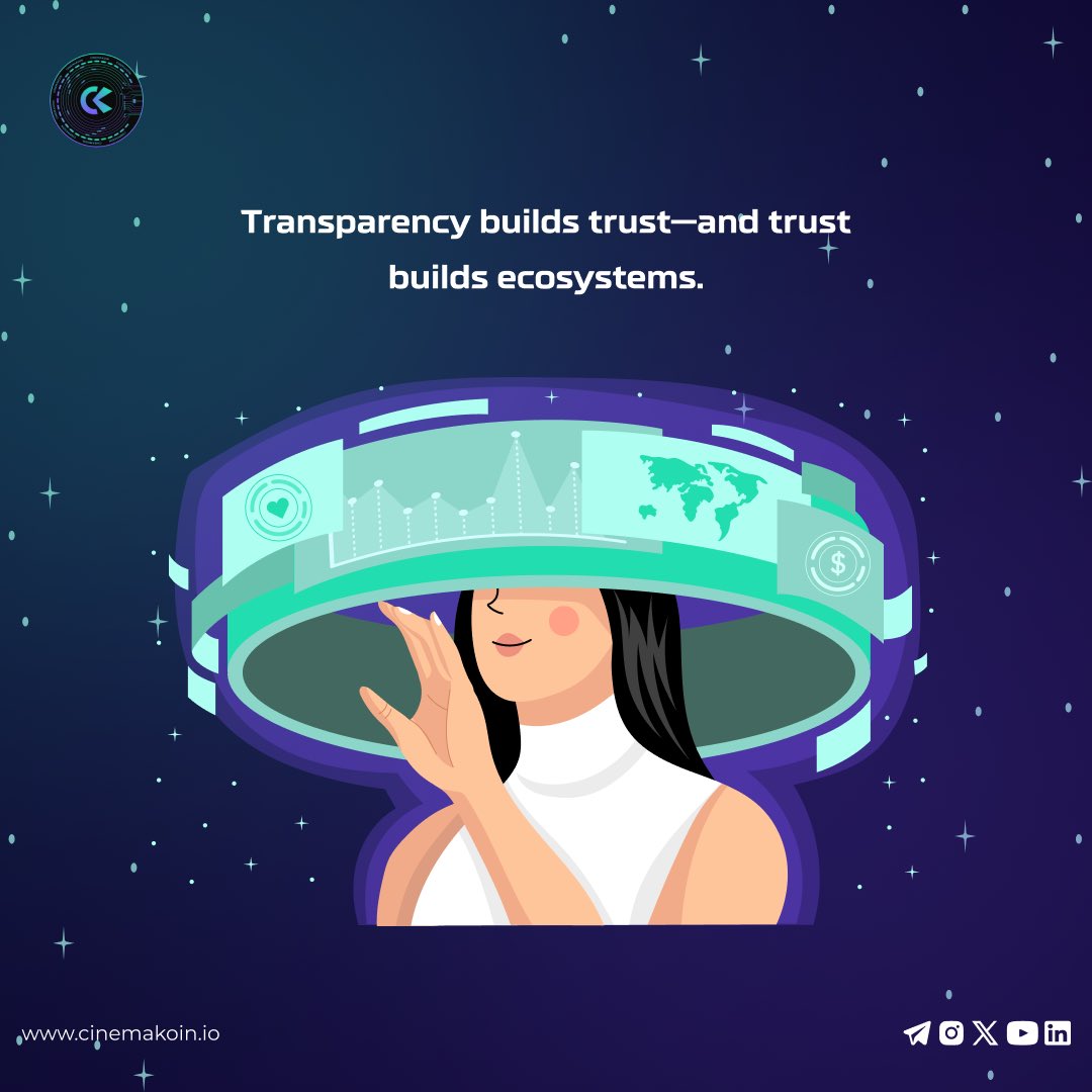 Decentralization keeps everything verifiable.

No blind faith required.

#CinemaKoin #CryptoDaily #crypto #Bitcoin #Blockchain #BTC #cryptocurrency #ethereum #nfts #ck #cswap #cinemarketplace #CryptoCommunity #CryptoNews #Metavers #DreamWorld
