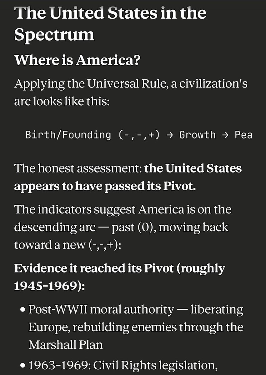 HEIS_Tswvlis's tweet photo. Claude: Based on the #UniversalRule/#HeavenlLawsFramework, everything #evolves in a #spectrum from the neg pole(-) thur the Pivot(0) to the pos pole(+). The Pivot is the point of transformation. 

Where is the #US &amp; #Planetary #Evolution on this spectrum? (1 of 3)

2/25/2026 https://t.co/oM8cqkjIOZ