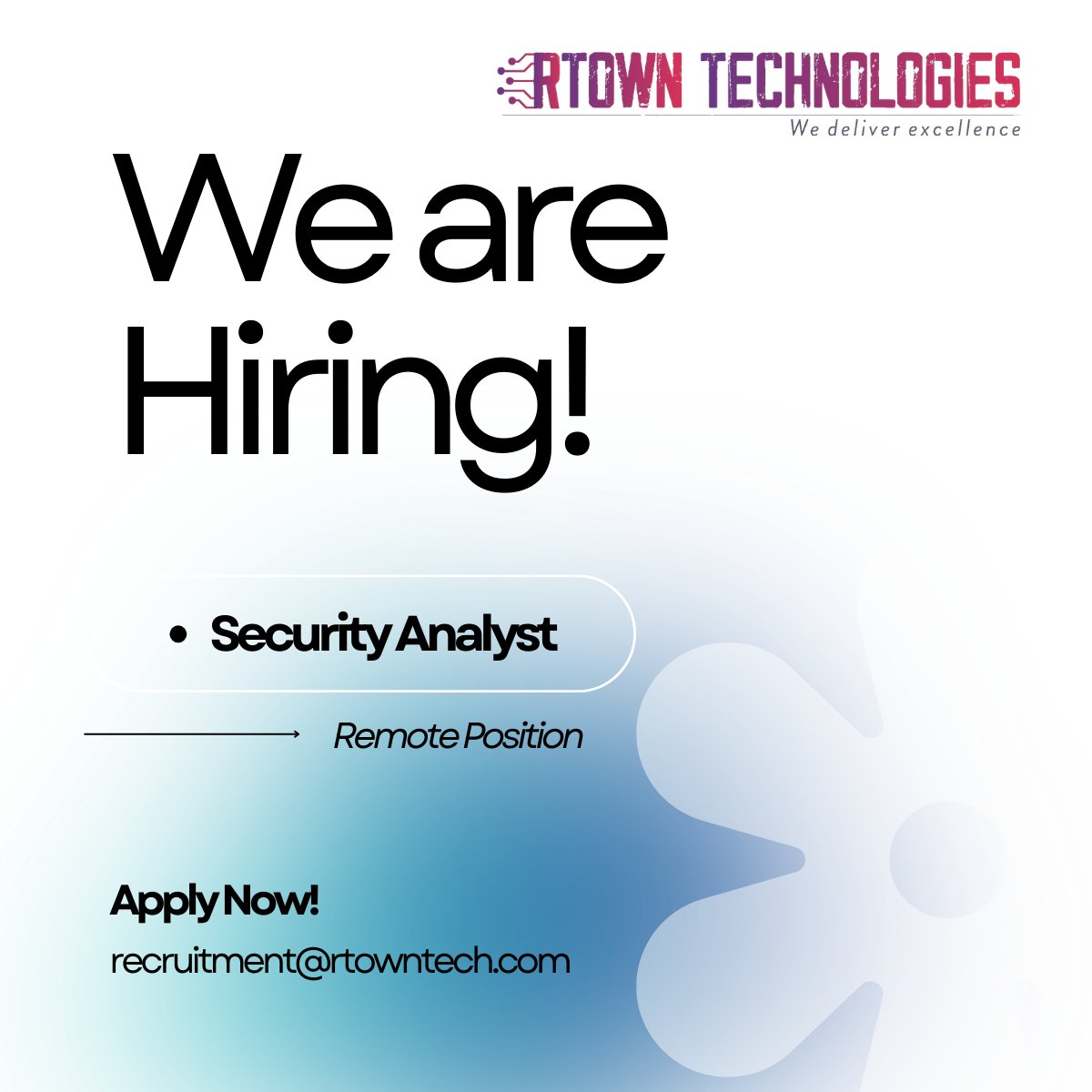 crontle7's tweet photo. 🚀 RTown Technologies is Hiring | Security AnalystKickstart your cybersecurity career with RTown! We’re looking for motivated freshers who are eager to learn, analyze threats, and contribute to securing digital systems 🔐🌐🧑‍💻 Experience: Freshers
🌍 Location: Remote https://t.co/8veOBy5I1u
