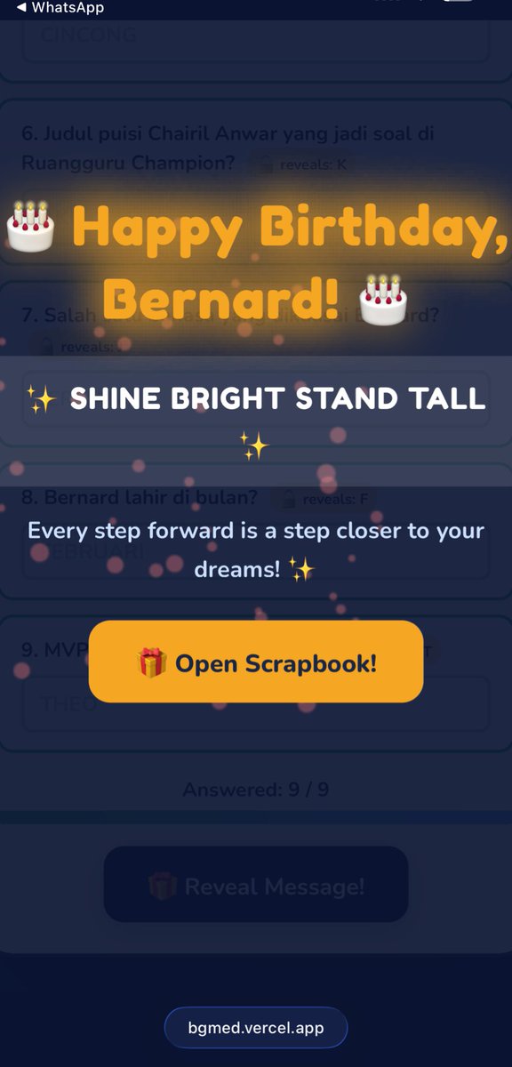 stiuvvie's tweet photo. Cobain deh gamenya karena seseru ituu!! ada puzzle, sudoku for special bday bernard🥳🤗 dan bonus photo cast lain jugaa (disini aku pas dapetnya Luthfi😍)
#HAPPYBERnardDAY #Born2Be2nard #BERNtoShine https://t.co/MqsneUg9XX