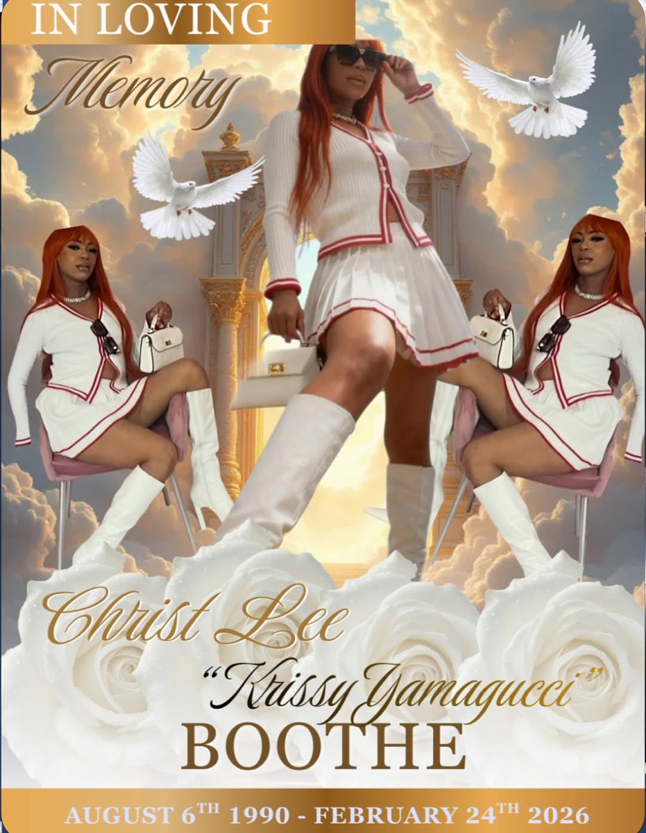 In Loving Memory of Christ Lee “Krissy Yamaguci” Boothe 🕊️
August 6, 1990 – February 24, 2026

Today we send our prayers and deepest condolences to the family, friends, and everyone impacted by the passing of Christ Lee, known to many as “Krissy Yamaguci” Boothe.

Gone too soon,