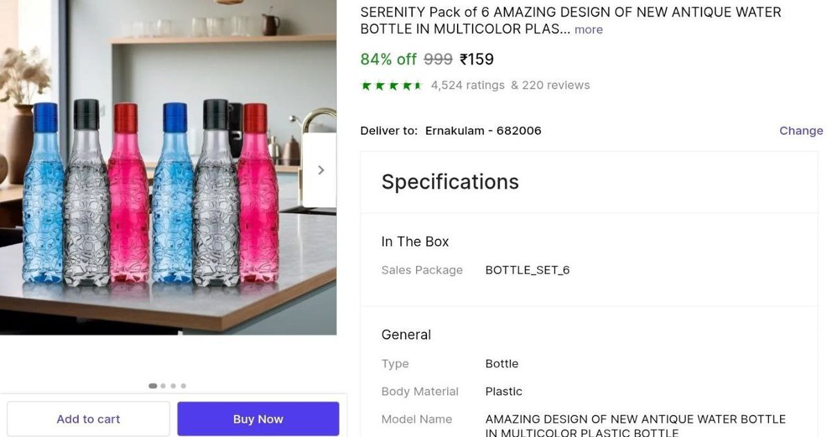 dealsnetvideo's tweet image. Pack Of 6 Water Bottle at ₹159

bitIy.in/WAc1fHa

#Ad #WaterBottleDeals #HydrationEssentials