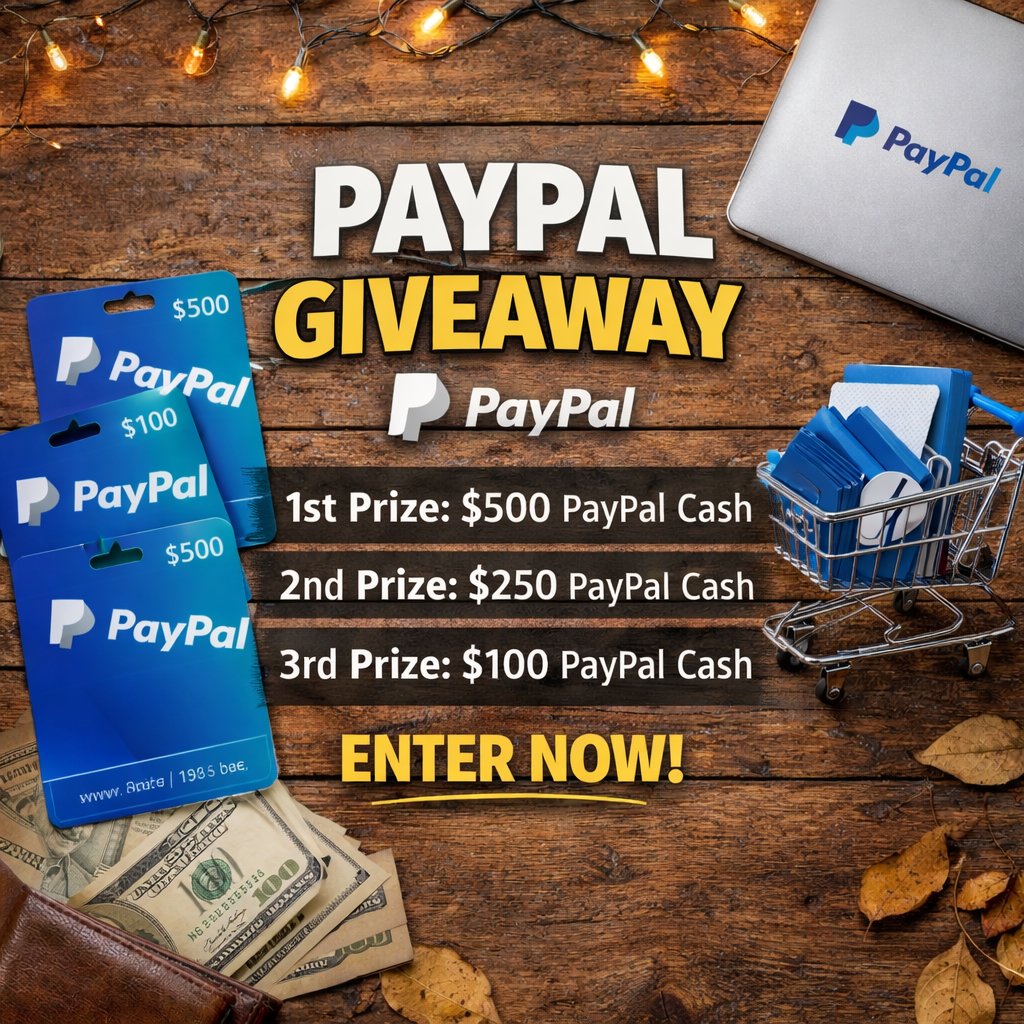 mohanthakur951's tweet image. 💰 PAYPAL $500 GIVEAWAY 💰

Win FREE PayPal Cash instantly!  
1st – $500  
2nd – $250  
3rd – $100  

Real winners. Real money. No tricks.  

Follow @mohanthakur951
 (so I can DM you)
Like and Retweet  
Reply “PAYPAL”  

Winners announced soon ⏳

#giveway #paypal #earning