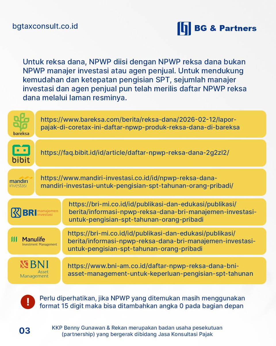 Pelaporan reksa dana di SPT Tahunan Coretax wajib mencantumkan NPWP ...
