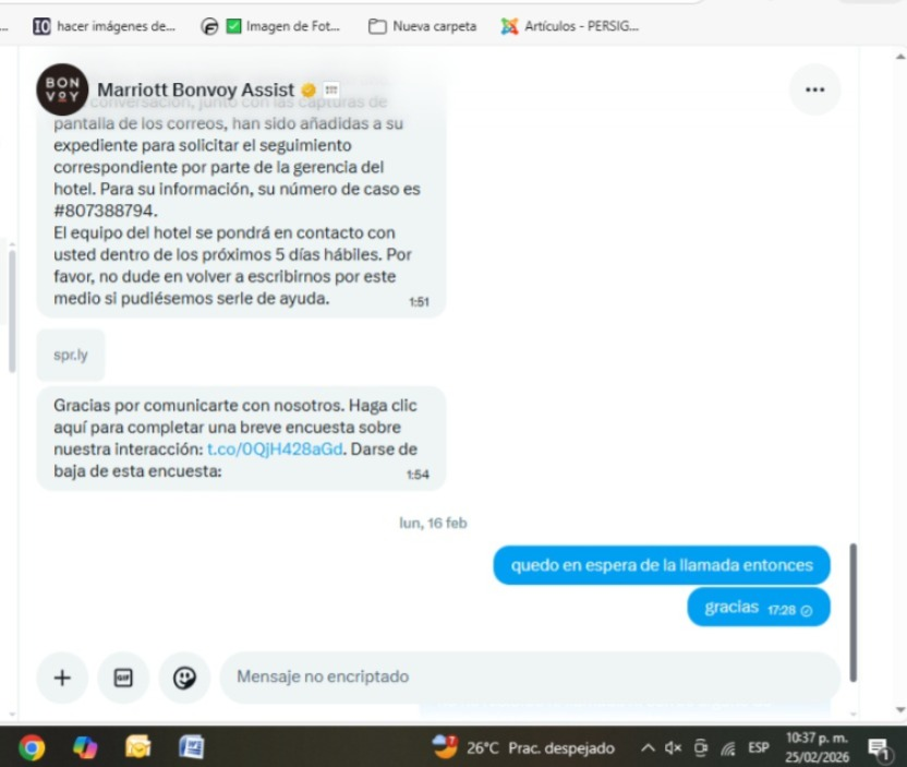 eridislim's tweet photo. DE VERDAD FUIMOS PACIENTES Y FUIMOS CLAROS QUE ERA LO QUE NO QUERIAMOS HACER COMO ULTIMO RECURSO, desde mediados de enero sucedio esto y entre @MBonvoyAssist @Marriott  @bookingcom han peloteado esto. NO TE HOSPEDES JAMAS EN MARRIOT MONTERREY VALLE. Tengo mi video y prueba todo. https://t.co/RMDX4dKqO1