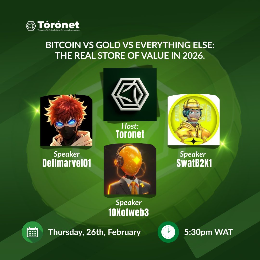 GM CT

Another one is here and if you were at the last space by <a href="/toronet/">Toronet</a>, you would definitely want to join us again 😉 

Make sure you set your reminder in the quoted tweet below and join us at 5:30 PM WAT to discuss on this interesting topic.

See you there!