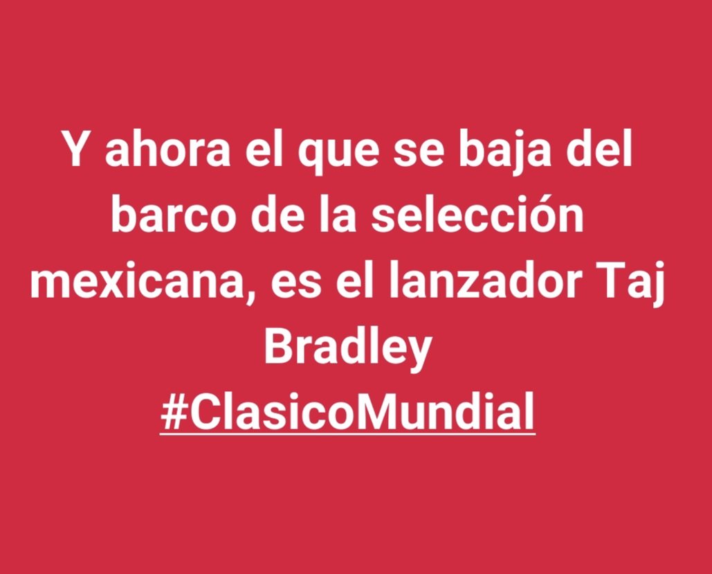 purobeisbolfb's tweet image. #MLB #tricolor

México se queda sin abridores para el #clasicomundial

Ya antes habían renunciado José Urquidy y Ramón Urías.