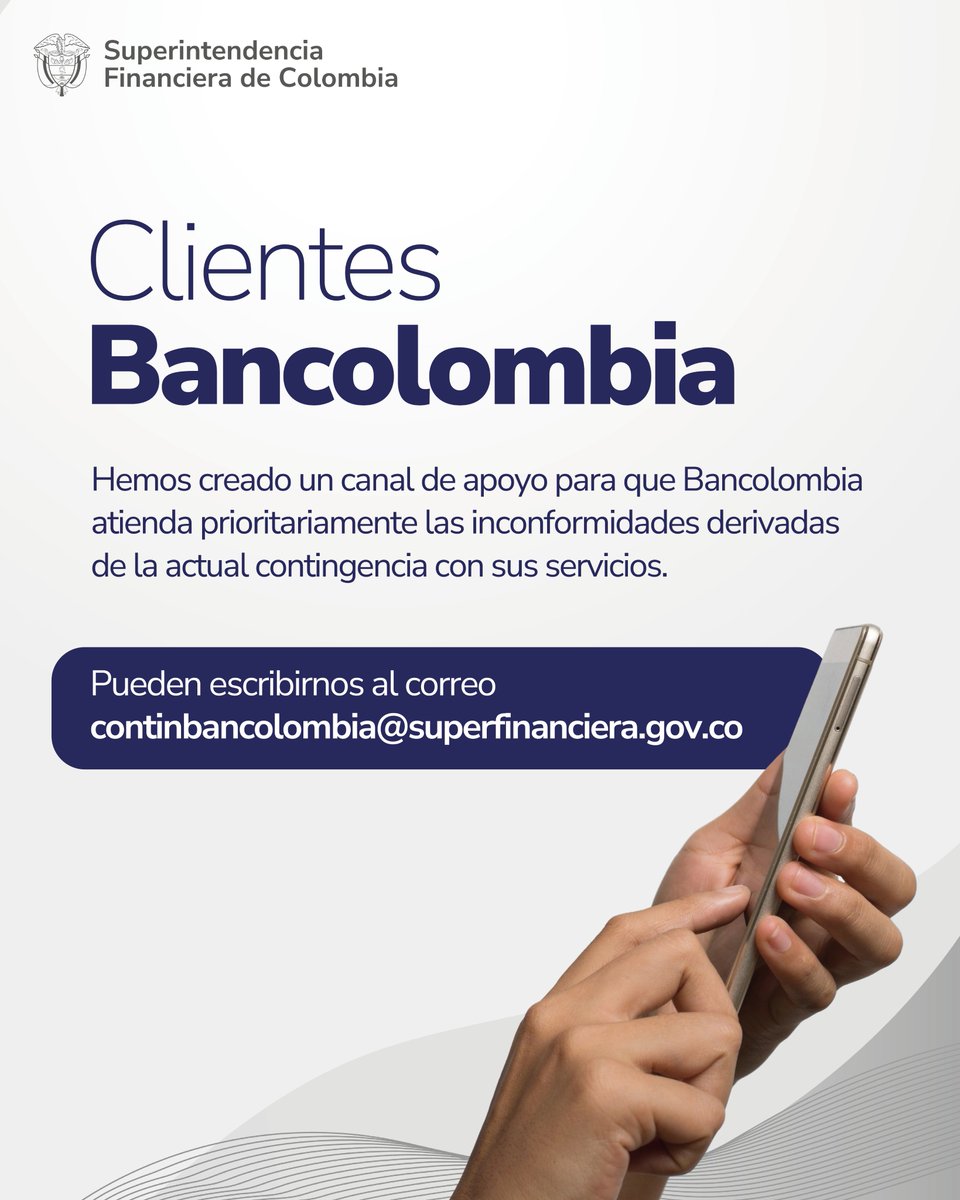 Información importante para los clientes Bancolombia.